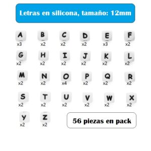 letras silicona chupetero