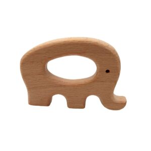 Anello elefante da dentizione in legno